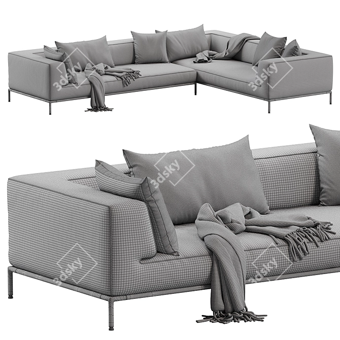 Modern Flexform PERRY UP Sofa 3D model image 7