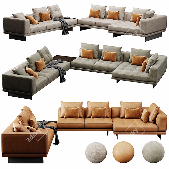 Minotti Dylan Set 8: Versatile Design 3D model image 1