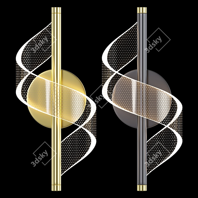 Modern Elegance Wall Lamp 3D model image 1