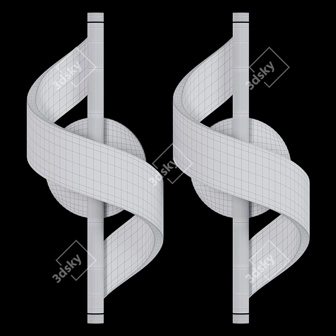 Modern Elegance Wall Lamp 3D model image 2