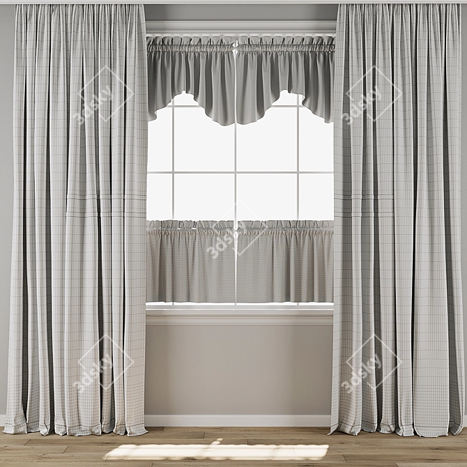  3D Curtain Model Pack 3D model image 3