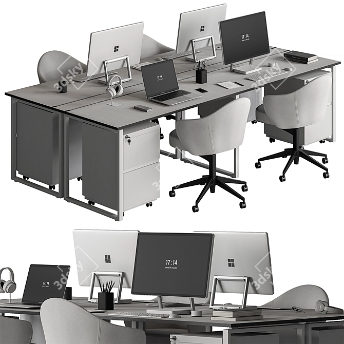 Office Essentials Set 569 3D model image 2