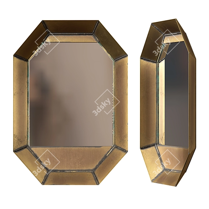 Luxury Modern Eluard O Mirror 3D model image 1