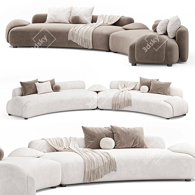 Elegant AMA Sofa 2015 Design 3D model image 2