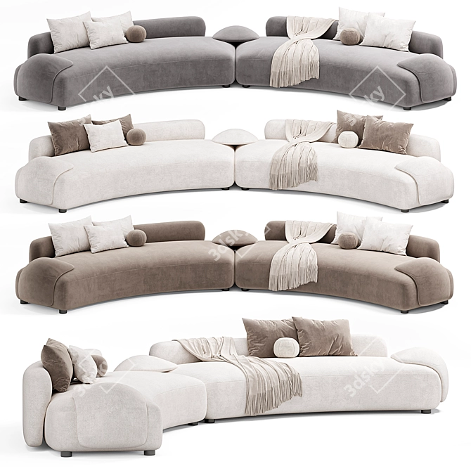 Elegant AMA Sofa 2015 Design 3D model image 4