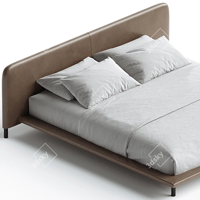 Modern Italian Designer Blendy Bed 3D model image 2