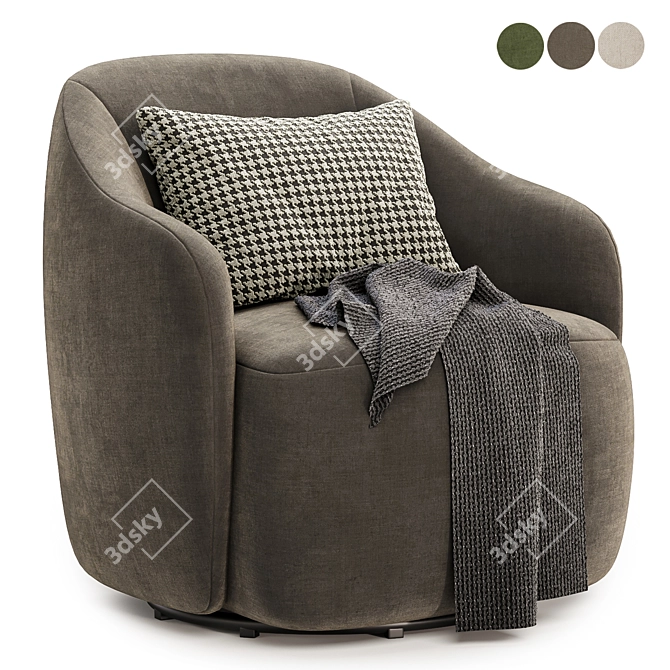 Modern Swivel Chair - Variety 3D model image 3