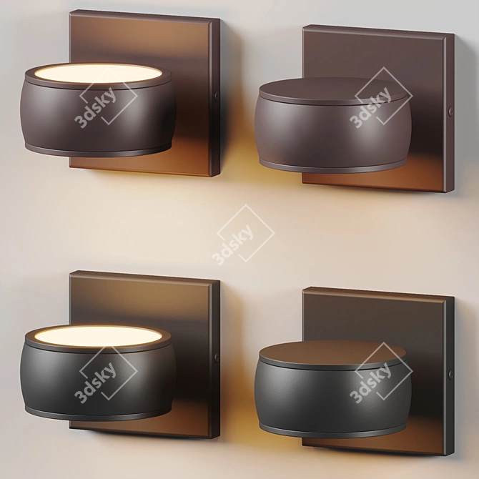 Enzo LED Wall Sconce: Modern Minimalism 3D model image 3