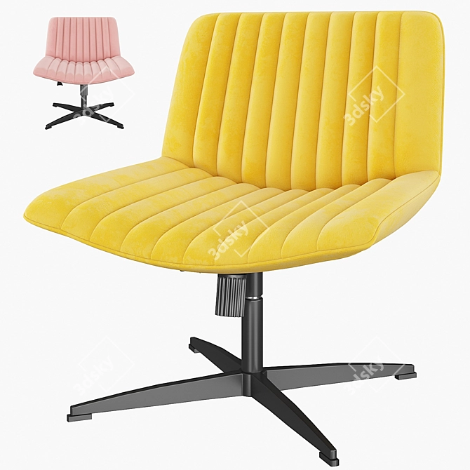 Dual Color Computer Chair with Two Models 3D model image 1