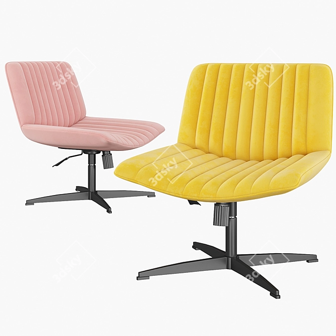 Dual Color Computer Chair with Two Models 3D model image 6