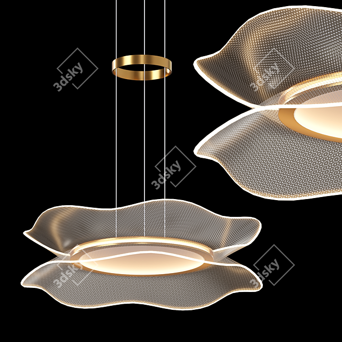 Ethereal Blossom Pendant Light 3D model image 1