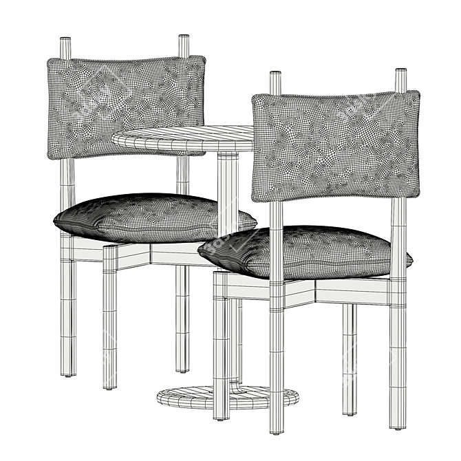 Modern Paf Paf Chair Set 3D model image 5