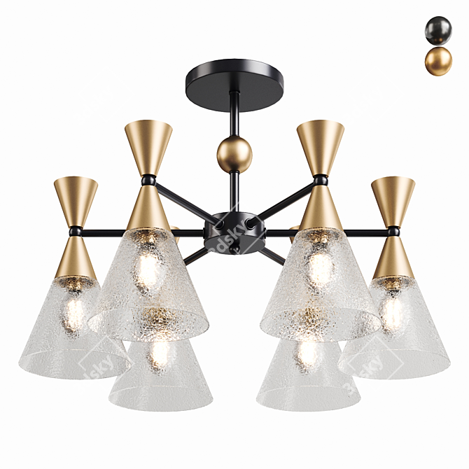 Traditional Pendant Light Fixture 3D model image 1