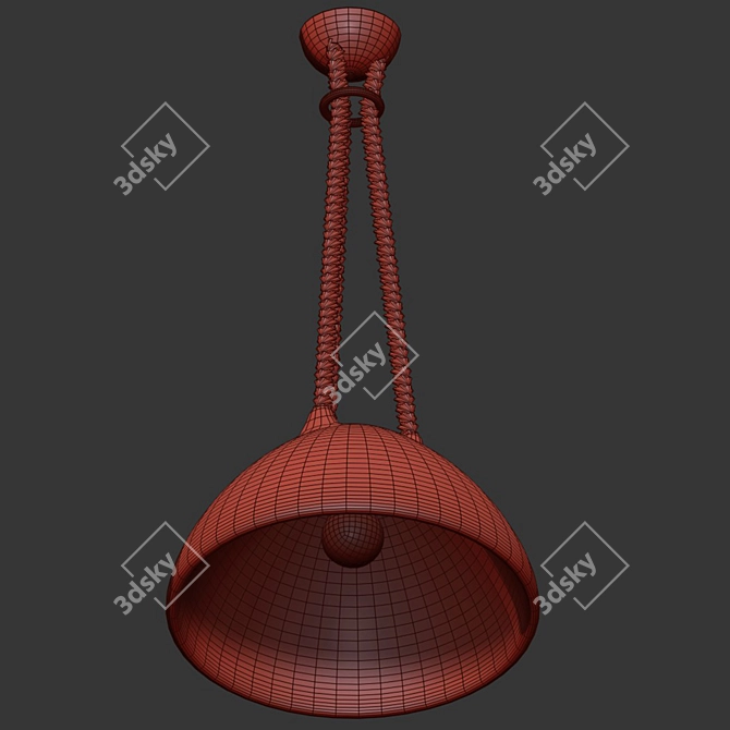 Luxury Dome Pendant Light 3D model image 3