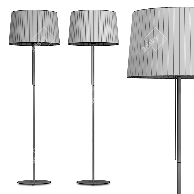 Elegant Volta Floor Lamp 3D model image 4