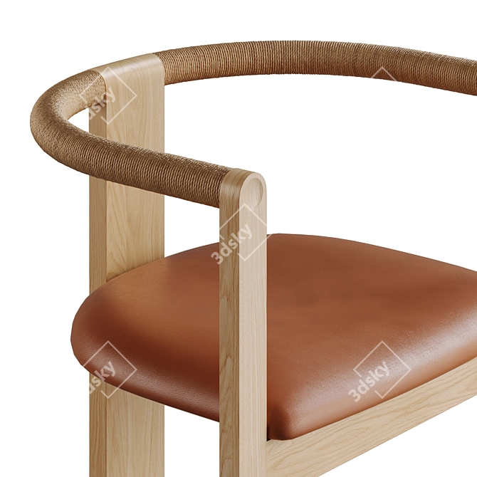 Meia Lua Armchair by Origin: Versatile Design 3D model image 5