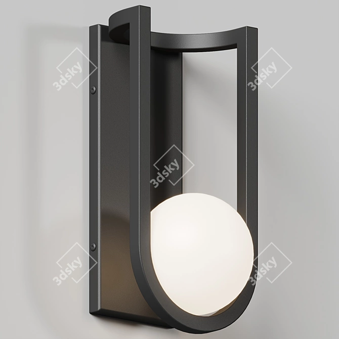 Devon Outdoor LED Wall Sconce 3D model image 2