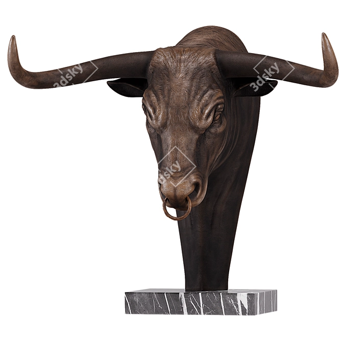 Corona Bull Bust Sculpture 2016 3D model image 5