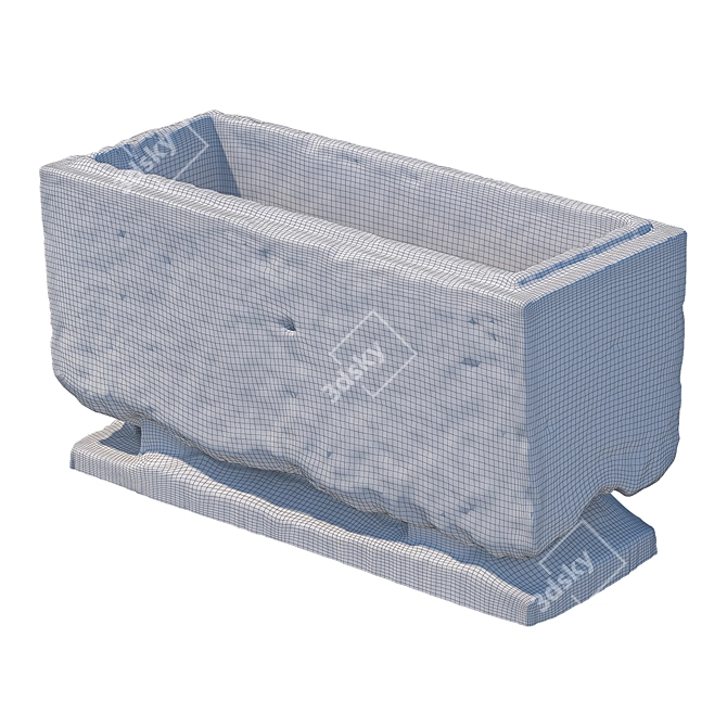 Weathered Stone Sarcophagus Replica 3D model image 4