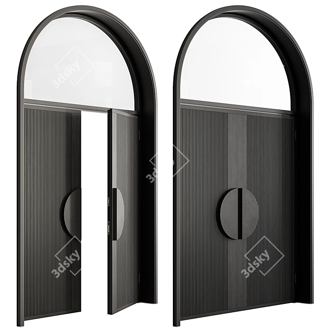 Elegant Arched Door Model 102 3D model image 1