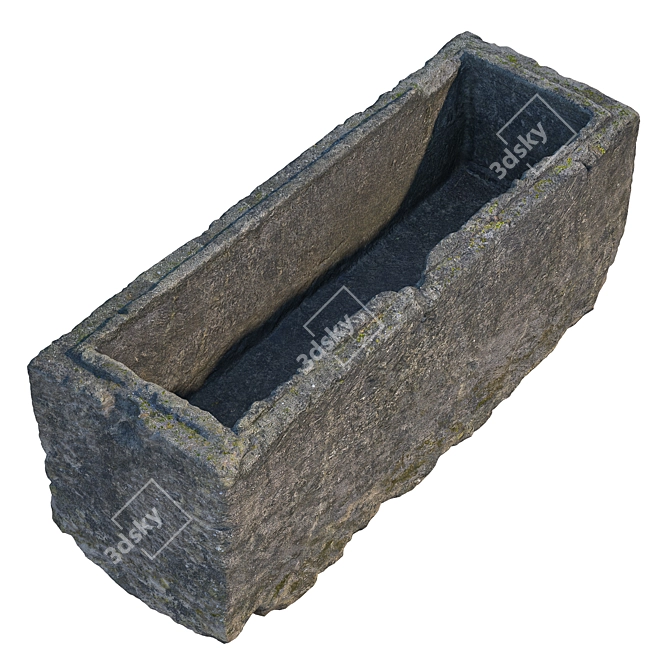 Ancient Stone Sarcophagus Replica 3D model image 2