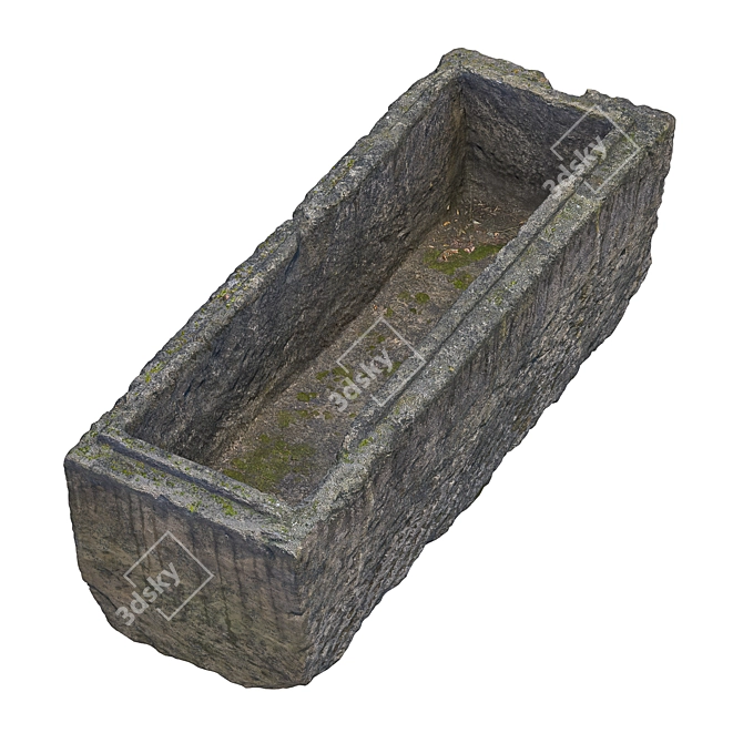 Ancient Stone Sarcophagus Replica 3D model image 4