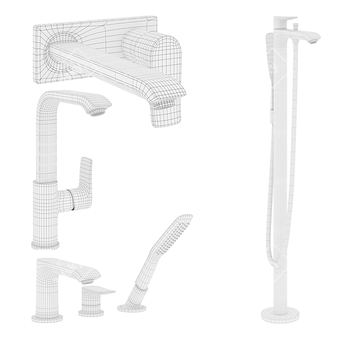 Hansgrohe Metris Mixer Set 3D model image 6