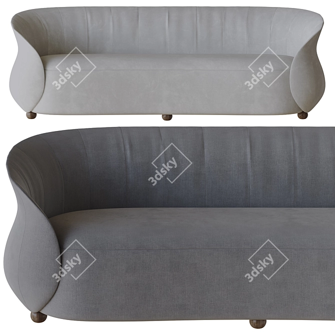 Verona Sofa: Elegant 3D Model 3D model image 3