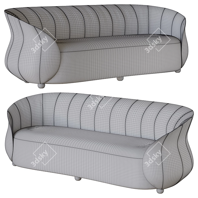 Verona Sofa: Elegant 3D Model 3D model image 4