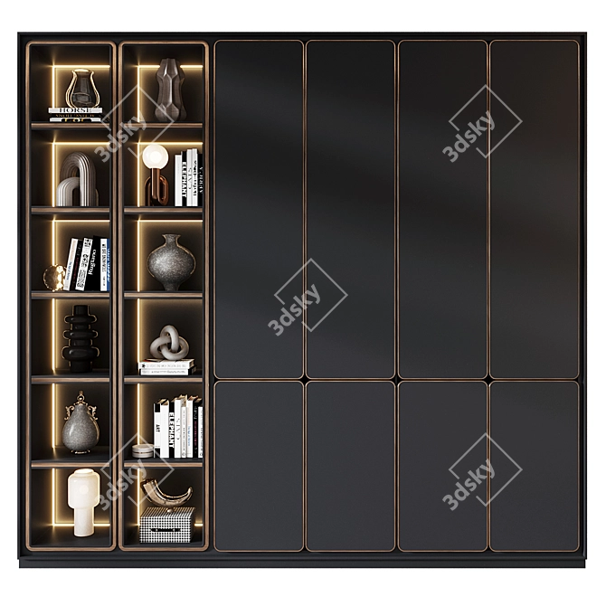 Modern Decor Cabinet Unit 3D model image 1