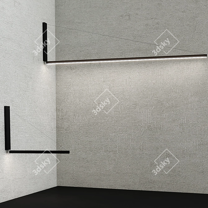 Sleek LED Wall Lamp Design 3D model image 3