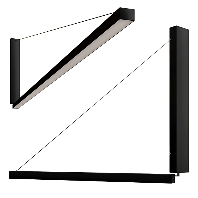 Sleek LED Wall Lamp Design 3D model image 5