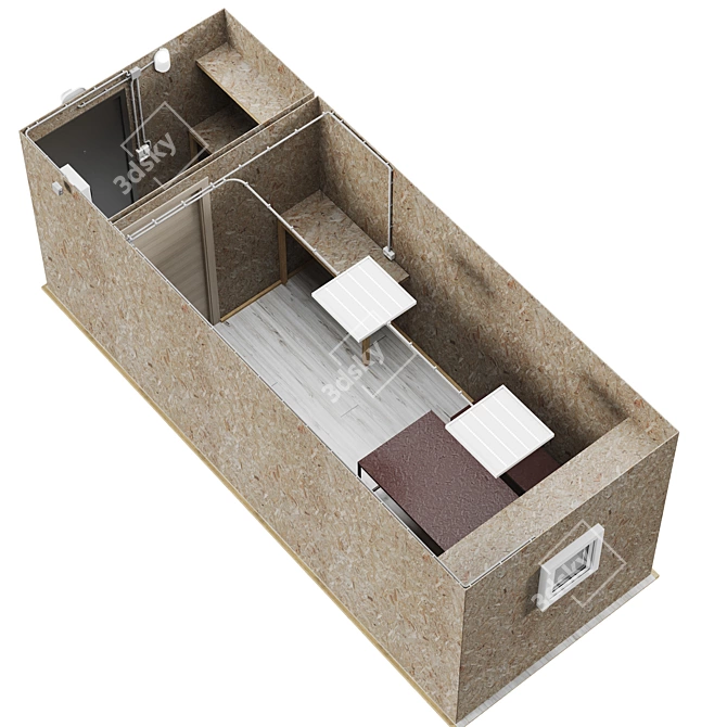 Modular Living Unit BK-1 3D model image 9