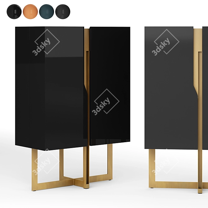 Sleek Mirage Cabinet Cantori 3D model image 1