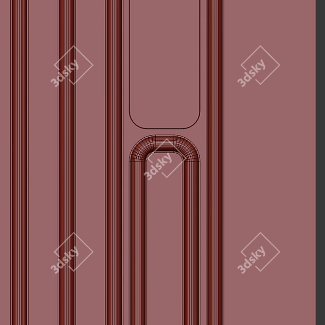 Decorative Plaster with Molding #009 3D model image 5