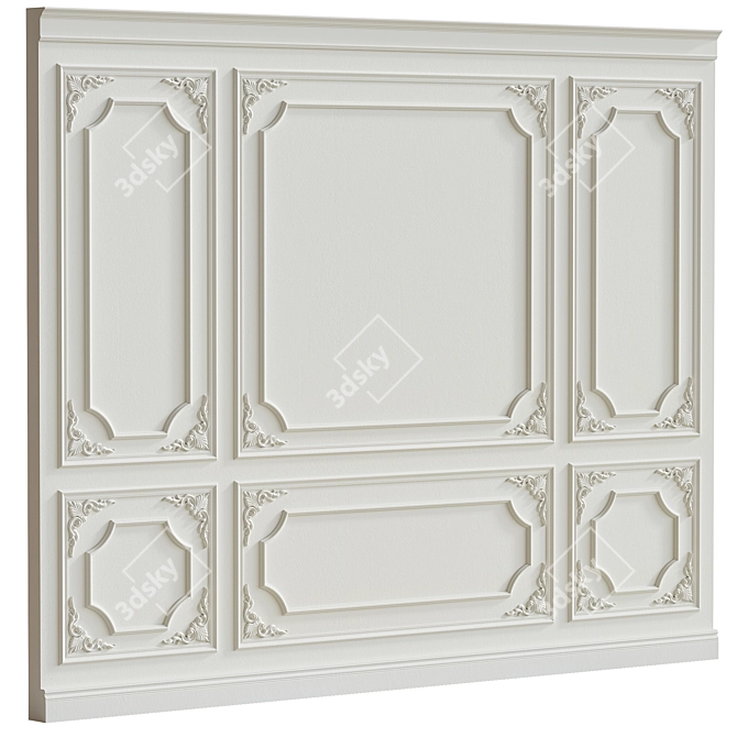 Decorative Plaster with Molding #010 3D model image 1