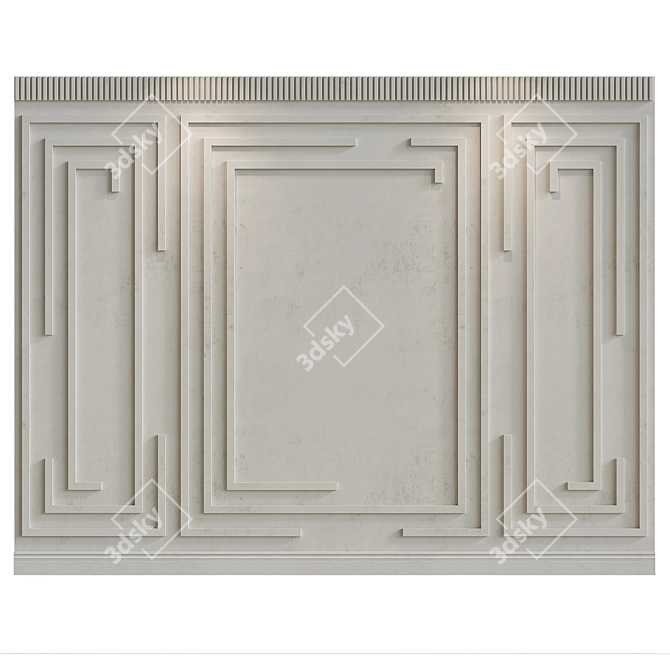 Decorative Plaster with Molding #011 3D model image 2