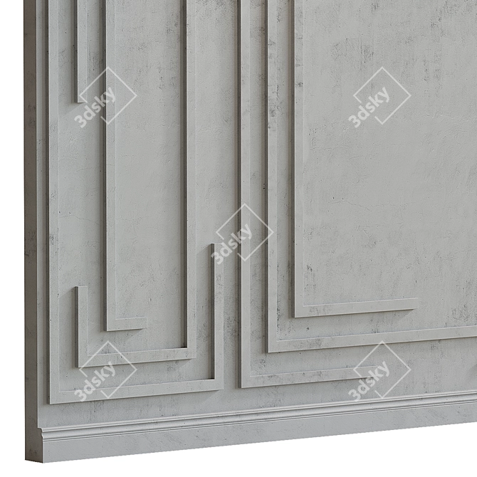 Decorative Plaster with Molding #011 3D model image 3