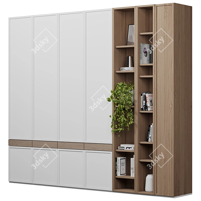  Modular Wardrobe 3D Model 3D model image 2