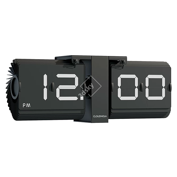 Modern UV-Unwrapped Digital Clock 3D model image 1