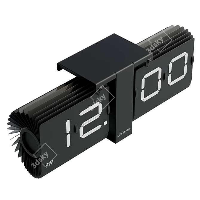 Modern UV-Unwrapped Digital Clock 3D model image 5