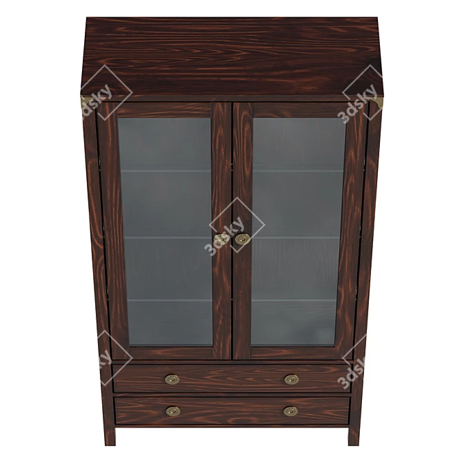 Balmoral Display Unit in Ivory 3D model image 3