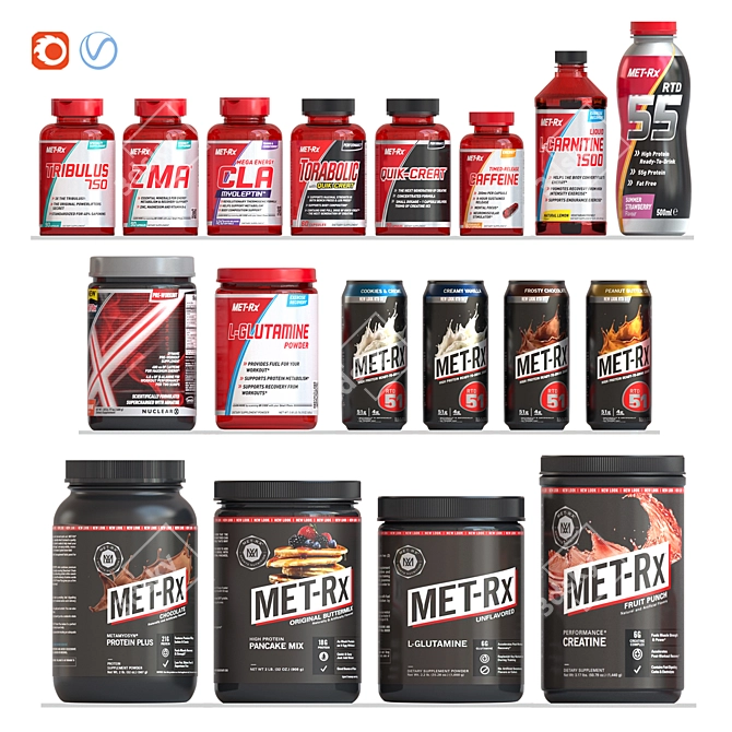 Metrix Supplement Variety Pack 3D model image 1