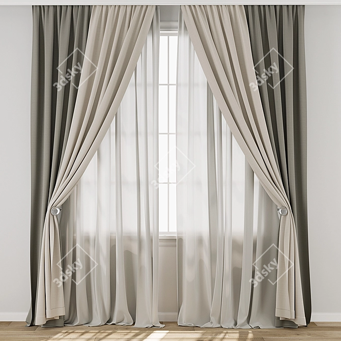  Curtain 892 3D Model Set 3D model image 1