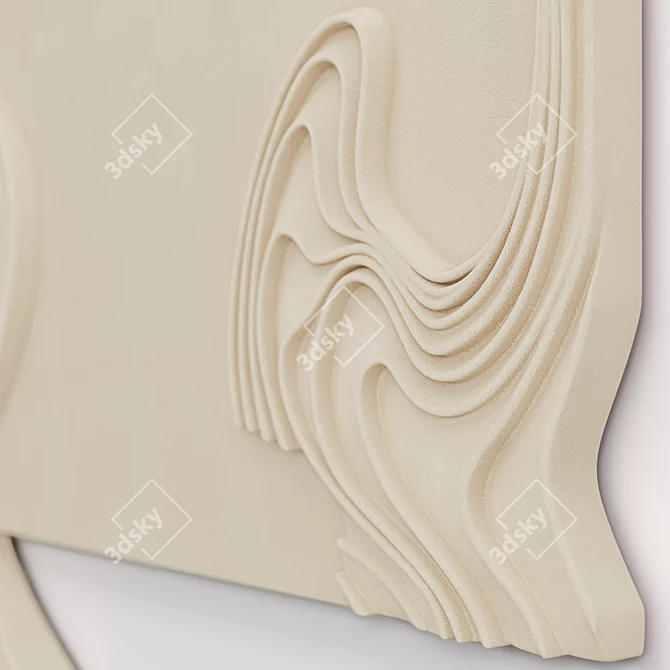 Wave Gypsum Panel 2021 3D model image 4