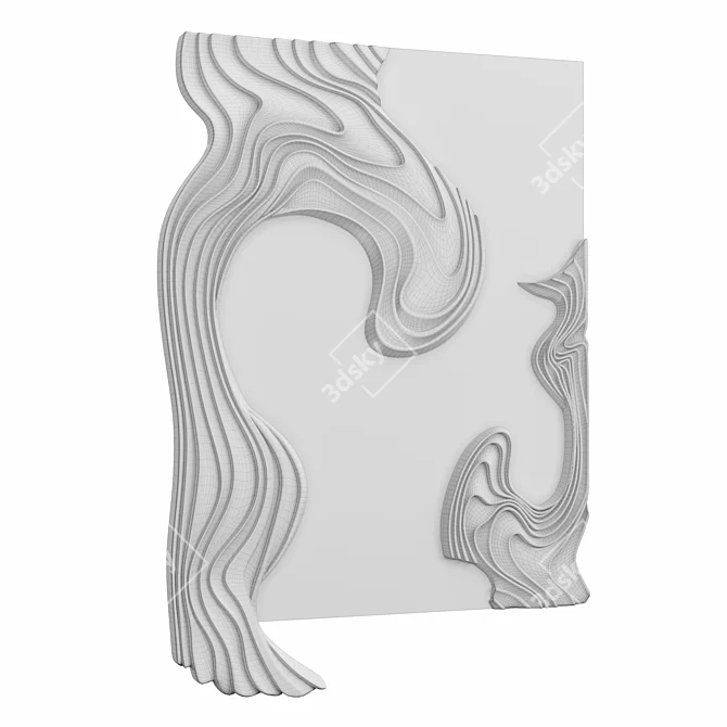 Wave Gypsum Panel 2021 3D model image 5