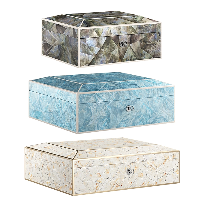 Versatile Decorative Jewellery Boxes 3D model image 1