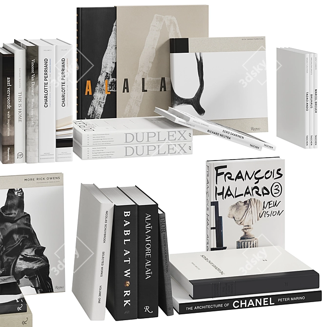 Interior Books Set for Decor 3D model image 4