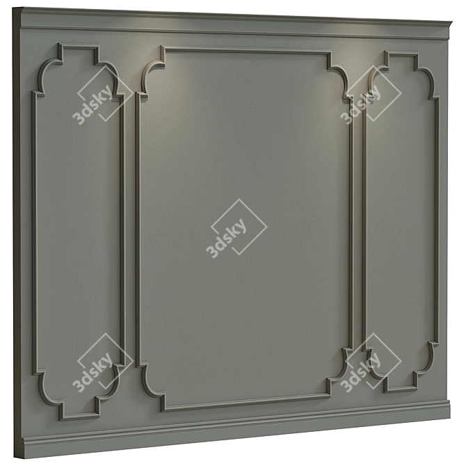 Decorative Plaster with Molding #018 3D model image 1