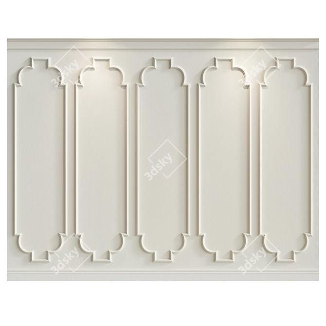 Decorative Plaster with Molding #018 3D model image 2